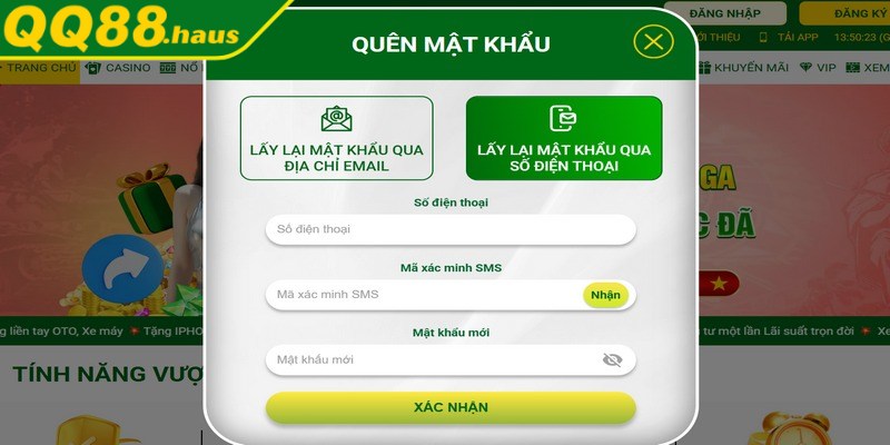 Hãy truy cập vào nhà cái để thực hiện lấy lại mật khẩu truy cập
